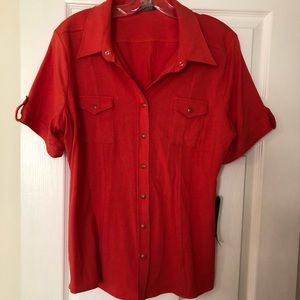 Snap button collared shirt XL Peter Nygard